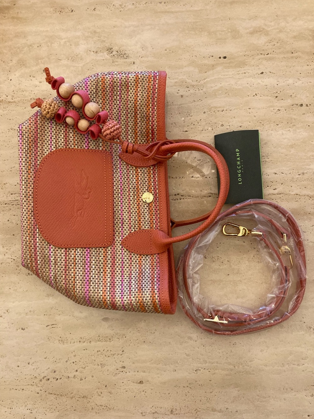 Longchamp Le Pliage Panier Rainbow Tote Bag - Picture 6 of 10